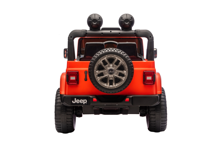 Masinuta electrica 4x4 Premier Jeep Wrangler Rubicon, 24V, 4x200W, roti cauciuc EVA, scaun piele ecologica, portocaliu [19]