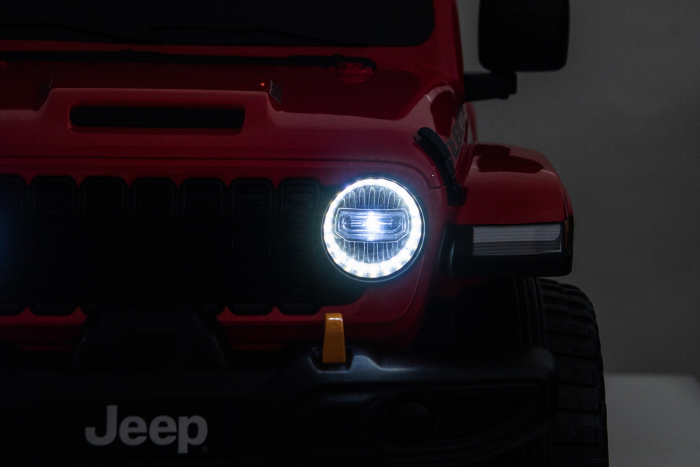 Masinuta electrica 4x4 Premier Jeep Wrangler Rubicon, 24V, 4x200W, roti cauciuc EVA, scaun piele ecologica, portocaliu [22]