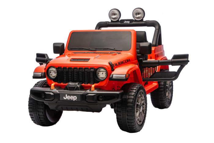 Masinuta electrica 4x4 Premier Jeep Wrangler Rubicon, 24V, 4x200W, roti cauciuc EVA, scaun piele ecologica, portocaliu [10]