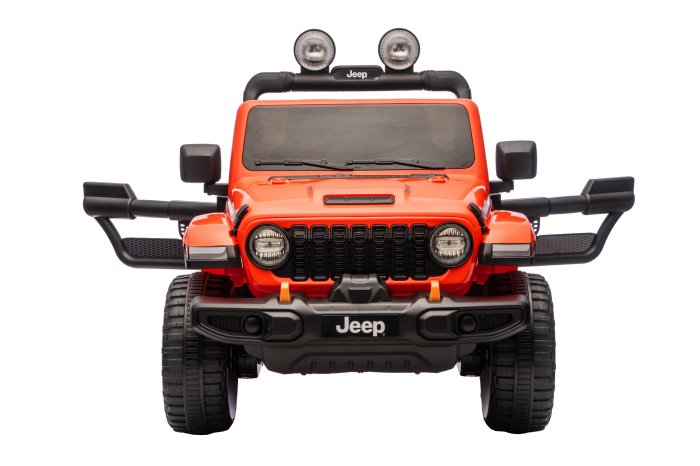 Masinuta electrica 4x4 Premier Jeep Wrangler Rubicon, 24V, 4x200W, roti cauciuc EVA, scaun piele ecologica, portocaliu [9]