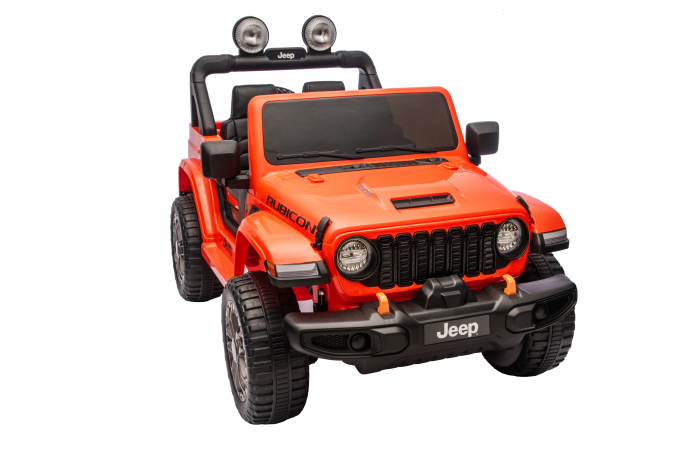 Masinuta electrica 4x4 Premier Jeep Wrangler Rubicon, 24V, 4x200W, roti cauciuc EVA, scaun piele ecologica, portocaliu [2]