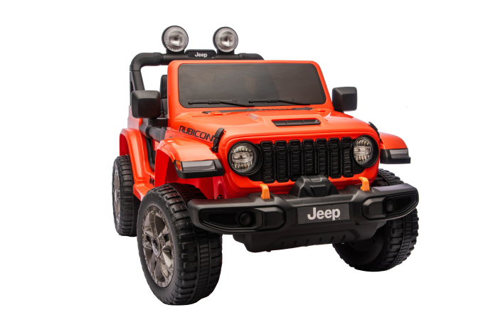 Masinuta electrica 4x4 Premier Jeep Wrangler Rubicon, 24V, 4x200W, roti cauciuc EVA, scaun piele ecologica, portocaliu [4]