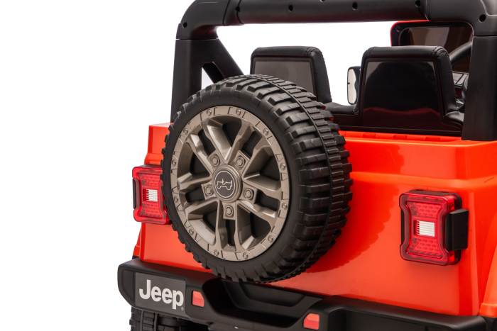 Masinuta electrica 4x4 Premier Jeep Wrangler Rubicon, 24V, 4x200W, roti cauciuc EVA, scaun piele ecologica, portocaliu [7]