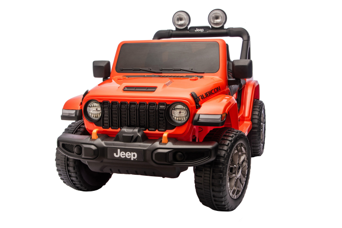 Masinuta electrica 4x4 Premier Jeep Wrangler Rubicon, 24V, 4x200W, roti cauciuc EVA, scaun piele ecologica, portocaliu [3]