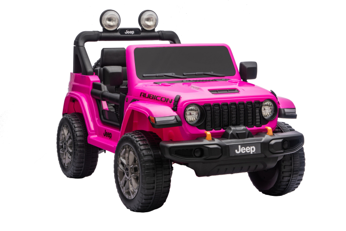 Masinuta electrica 4x4 Premier Jeep Wrangler Rubicon, 24V, 4x200W, roti cauciuc EVA, scaun piele ecologica, roz [13]