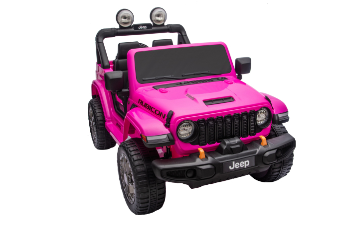 Masinuta electrica 4x4 Premier Jeep Wrangler Rubicon, 24V, 4x200W, roti cauciuc EVA, scaun piele ecologica, roz [14]