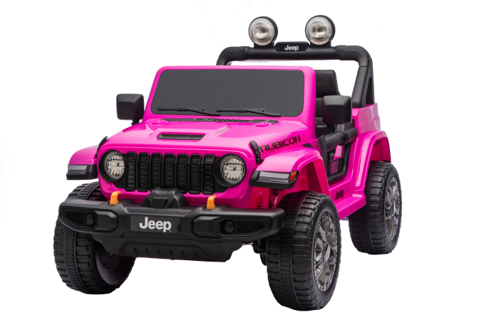 Masinuta electrica 4x4 Premier Jeep Wrangler Rubicon, 24V, 4x200W, roti cauciuc EVA, scaun piele ecologica, roz [7]