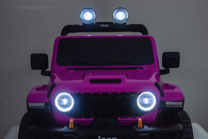 Masinuta electrica 4x4 Premier Jeep Wrangler Rubicon, 24V, 4x200W, roti cauciuc EVA, scaun piele ecologica, roz [21]