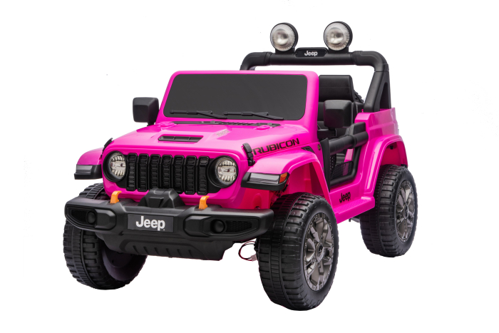 Masinuta electrica 4x4 Premier Jeep Wrangler Rubicon, 24V, 4x200W, roti cauciuc EVA, scaun piele ecologica, roz [8]