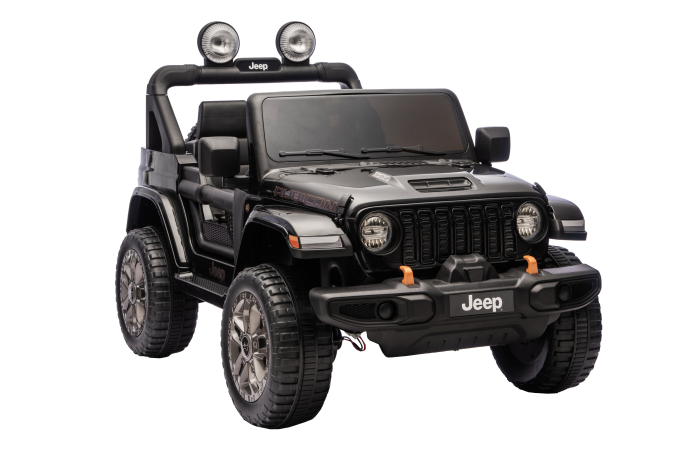 Masinuta electrica 4x4 Premier Jeep Wrangler Rubicon, 24V, 4x200W, roti cauciuc EVA, scaun piele ecologica, negru [12]