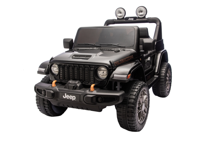 Masinuta electrica 4x4 Premier Jeep Wrangler Rubicon, 24V, 4x200W, roti cauciuc EVA, scaun piele ecologica, negru [14]
