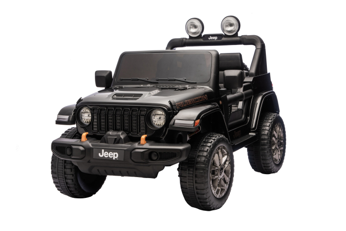 Masinuta electrica 4x4 Premier Jeep Wrangler Rubicon, 24V, 4x200W, roti cauciuc EVA, scaun piele ecologica, negru [6]