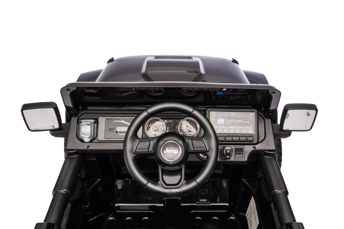Masinuta electrica 4x4 Premier Jeep Wrangler Rubicon, 24V, 4x200W, roti cauciuc EVA, scaun piele ecologica, negru [19]