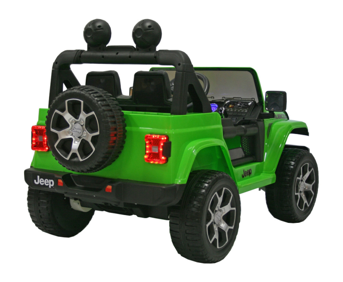 Masinuta electrica 4x4 Premier Jeep Wrangler Rubicon, 24V, 4x200W, roti cauciuc EVA, scaun piele ecologica, verde [6]