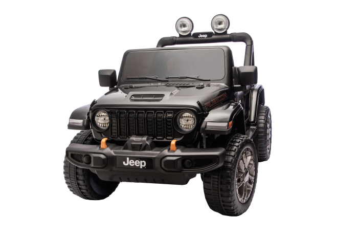 Masinuta electrica 4x4 Premier Jeep Wrangler Rubicon, 24V, 4x200W, roti cauciuc EVA, scaun piele ecologica, negru [15]