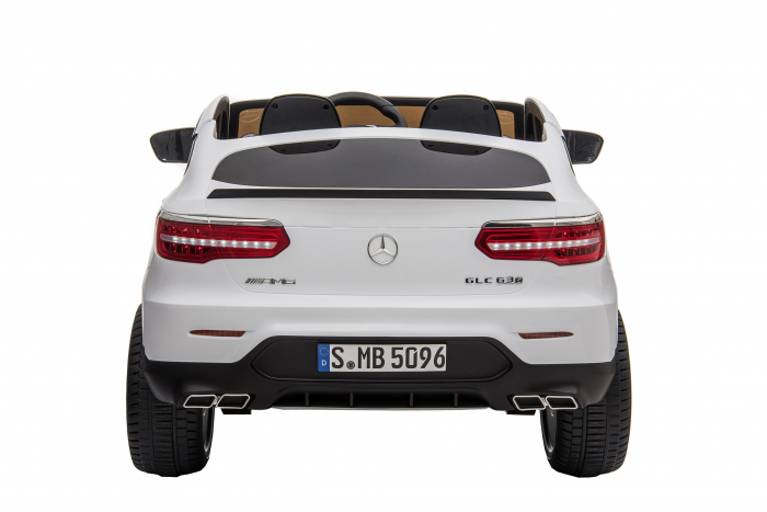 Masinuta electrica 4x4 Premier Mercedes GLC 63S Maxi, 12V, roti cauciuc EVA, scaun piele ecologica, alb [6]
