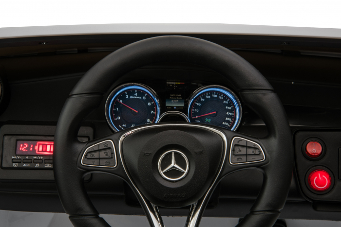 Masinuta electrica 4x4 Premier Mercedes GLC 63S Maxi, 12V, roti cauciuc EVA, scaun piele ecologica, alb [24]