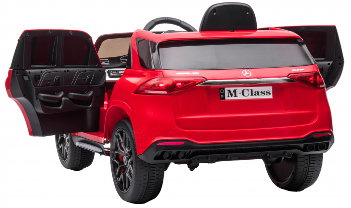 Masinuta electrica 4x4 Premier Mercedes M-Class, 12V, roti cauciuc EVA, scaun piele ecologica, rosu [11]