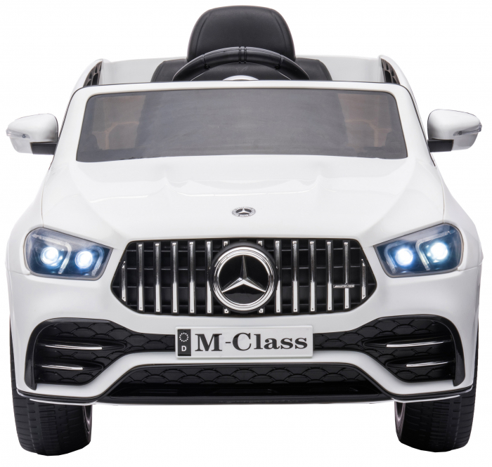 Masinuta electrica 4x4 Premier Mercedes M-Class, 12V, roti cauciuc EVA, scaun piele ecologica, alb [2]