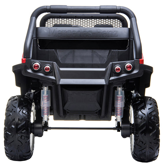Masinuta electrica 4x4 Premier Mercedes Unimog, 12V, roti cauciuc EVA, scaun piele ecologica, visiniu [6]