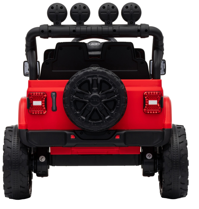 Masinuta electrica 4x4 Premier Mini Jeep Wrangler Rubicon, 12V, roti cauciuc EVA, scaun piele ecologica, 101x59x65 cm, rosu [8]