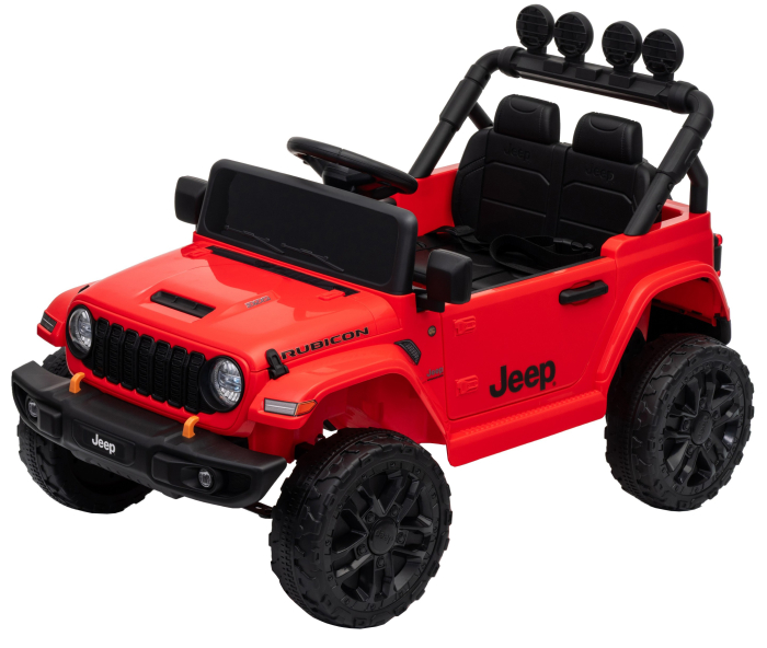 Masinuta electrica 4x4 Premier Mini Jeep Wrangler Rubicon, 12V, roti cauciuc EVA, scaun piele ecologica, 101x59x65 cm, rosu [19]
