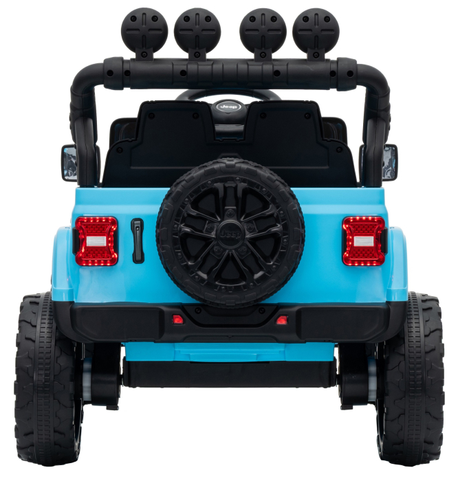 Masinuta electrica 4x4 Premier Mini Jeep Wrangler Rubicon, 12V, roti cauciuc EVA, scaun piele ecologica, 101x59x65 cm, turcoaz [8]