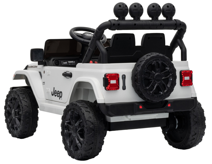 Masinuta electrica 4x4 Premier Mini Jeep Wrangler Rubicon, 12V, roti cauciuc EVA, scaun piele ecologica, 101x59x65 cm, alb [7]