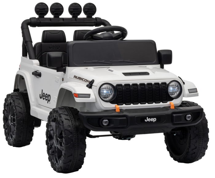 Masinuta electrica 4x4 Premier Mini Jeep Wrangler Rubicon, 12V, roti cauciuc EVA, scaun piele ecologica, 101x59x65 cm, alb [12]