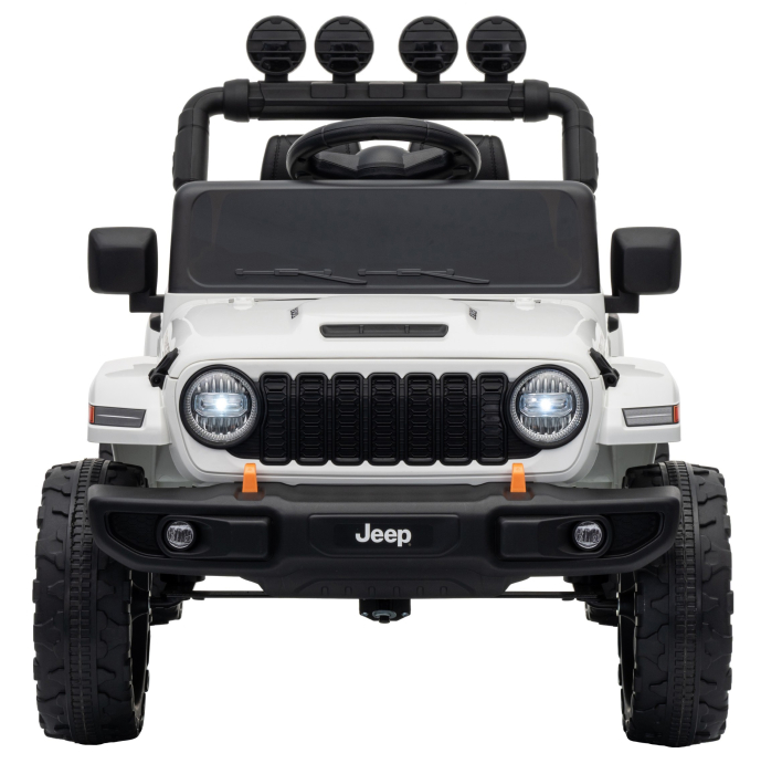 Masinuta electrica 4x4 Premier Mini Jeep Wrangler Rubicon, 12V, roti cauciuc EVA, scaun piele ecologica, 101x59x65 cm, alb [2]