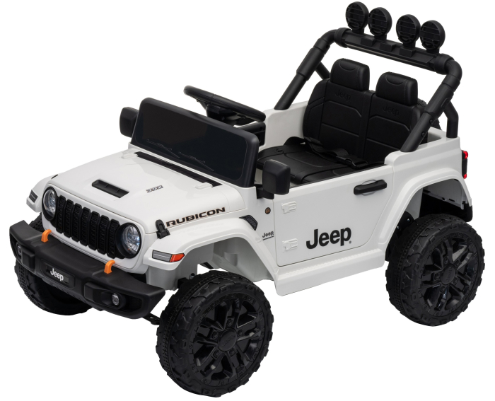 Masinuta electrica 4x4 Premier Mini Jeep Wrangler Rubicon, 12V, roti cauciuc EVA, scaun piele ecologica, 101x59x65 cm, alb [17]