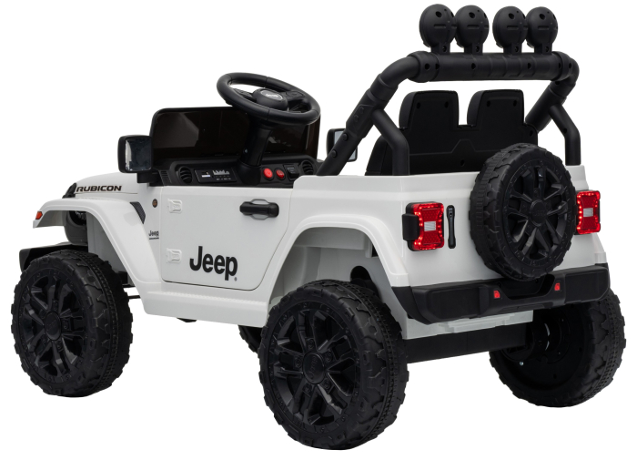Masinuta electrica 4x4 Premier Mini Jeep Wrangler Rubicon, 12V, roti cauciuc EVA, scaun piele ecologica, 101x59x65 cm, alb [6]