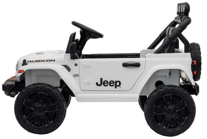 Masinuta electrica 4x4 Premier Mini Jeep Wrangler Rubicon, 12V, roti cauciuc EVA, scaun piele ecologica, 101x59x65 cm, alb [5]