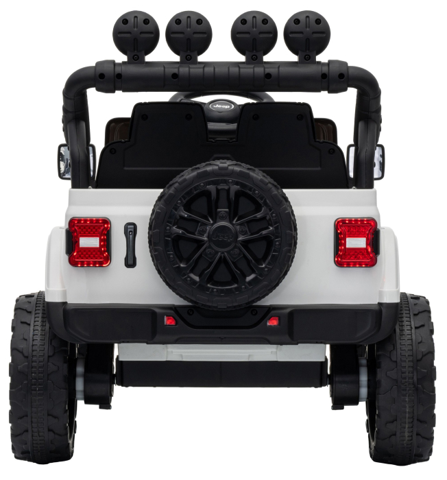 Masinuta electrica 4x4 Premier Mini Jeep Wrangler Rubicon, 12V, roti cauciuc EVA, scaun piele ecologica, 101x59x65 cm, alb [8]