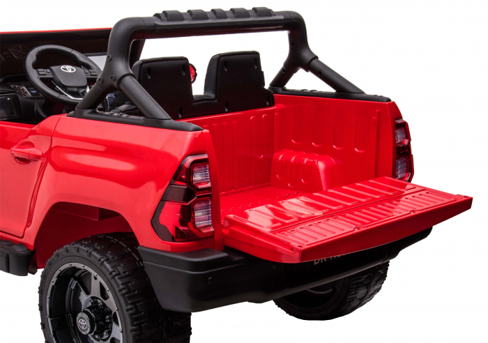 Masinuta electrica SUV Premier Toyota Hilux, 12V, 4x4, roti cauciuc EVA, scaun piele ecologica, rosu [14]