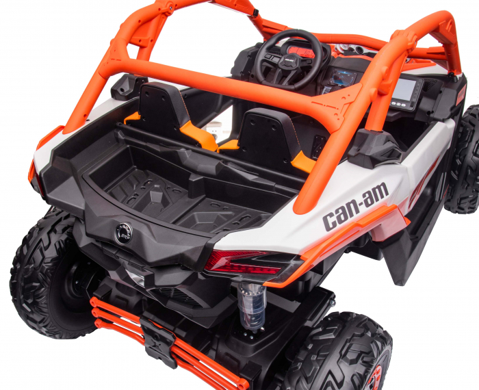Masinuta UTV electric Premier 4x4 Can-Am Maverick Power RC, 2 locuri, 2 baterii 24V, roti cauciuc EVA, scaun piele ecologica, portocaliu [18]