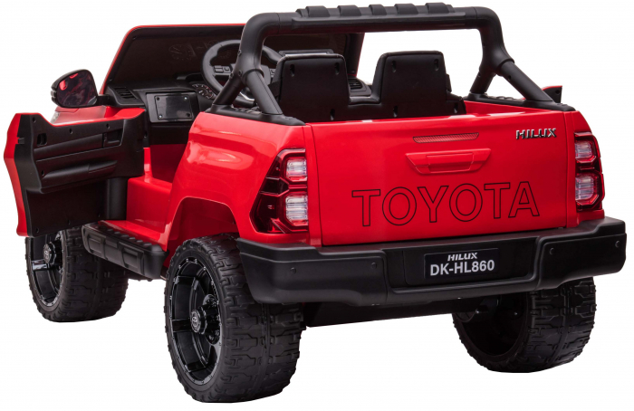 Masinuta electrica SUV Premier Toyota Hilux, 12V, 4x4, roti cauciuc EVA, scaun piele ecologica, rosu [10]