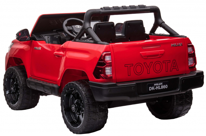 Masinuta electrica SUV Premier Toyota Hilux, 12V, 4x4, roti cauciuc EVA, scaun piele ecologica, rosu [5]