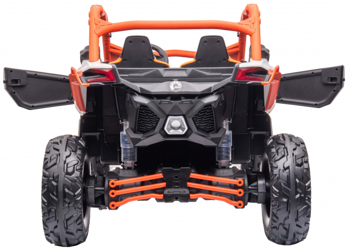 Masinuta UTV electric Premier Can-Am Maverick Speed RC, 2 locuri, 24V, roti cauciuc EVA, scaun piele ecologica, 2 motoare 240W, portocaliu [12]