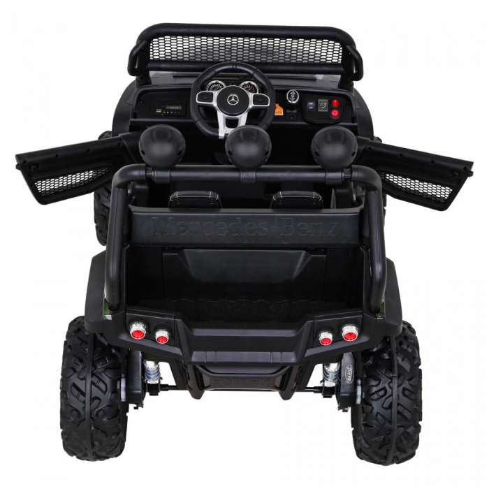 Masinuta electrica 4x4 Premier Mini Mercedes Unimog, 12V, roti cauciuc EVA, scaun piele ecologica, camuflaj [6]
