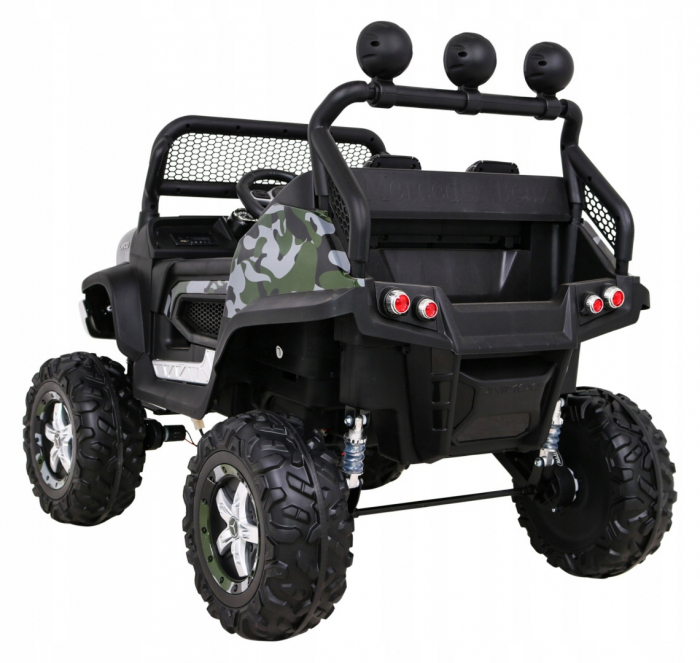 Masinuta electrica 4x4 Premier Mini Mercedes Unimog, 12V, roti cauciuc EVA, scaun piele ecologica, camuflaj [5]