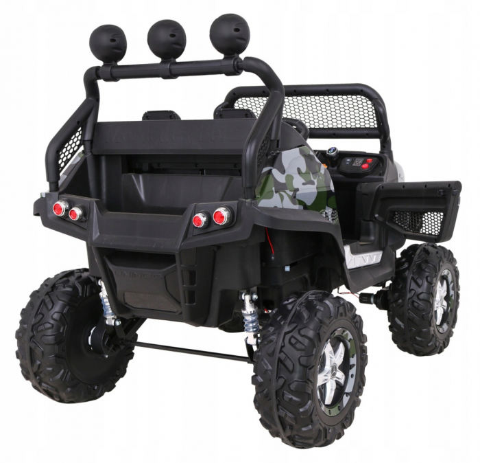 Masinuta electrica 4x4 Premier Mini Mercedes Unimog, 12V, roti cauciuc EVA, scaun piele ecologica, camuflaj [8]