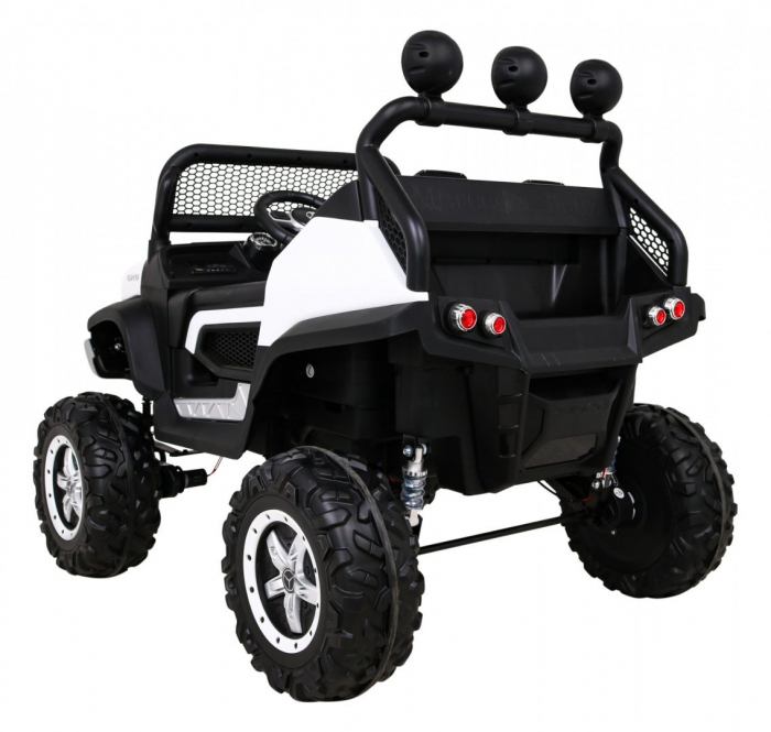 Masinuta electrica 4x4 Premier Mini Mercedes Unimog, 12V, roti cauciuc EVA, scaun piele ecologica, alb [5]