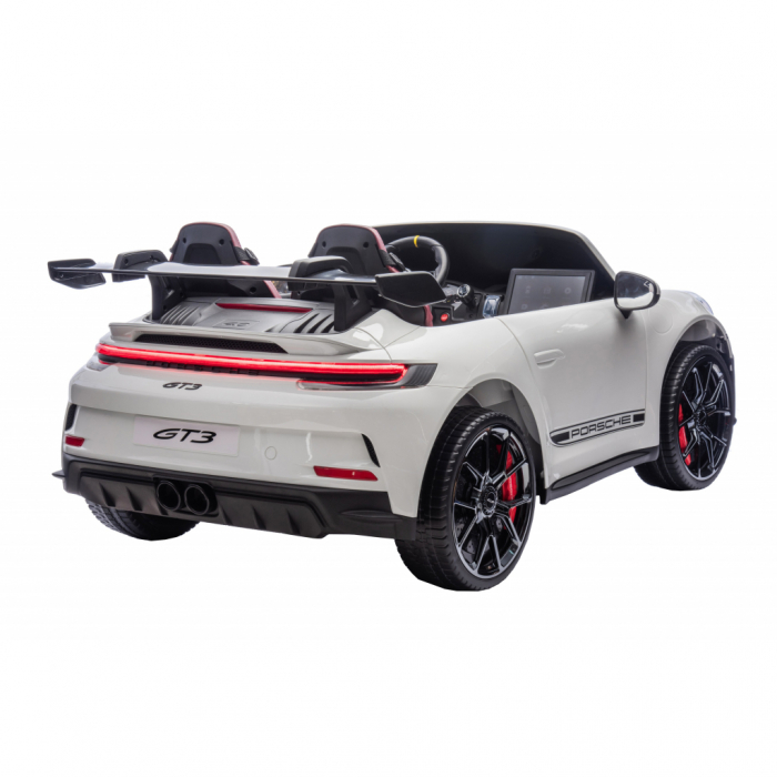 Masinuta electrica 4x4 Premier Porsche 911 GT3, 12V, 2 copii, roti cauciuc EVA, scaun piele ecologica, alb [8]