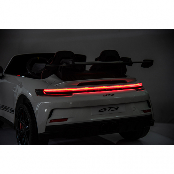 Masinuta electrica 4x4 Premier Porsche 911 GT3, 12V, 2 copii, roti cauciuc EVA, scaun piele ecologica, alb [12]