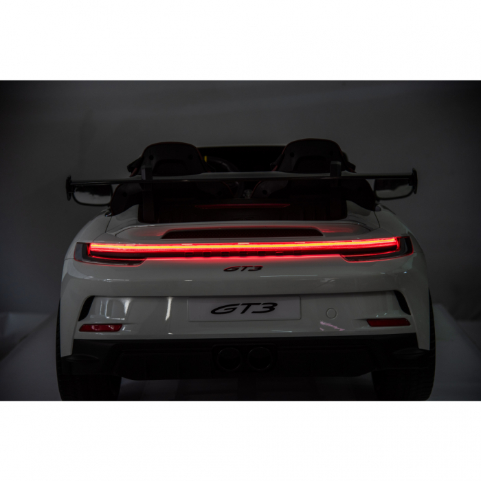 Masinuta electrica 4x4 Premier Porsche 911 GT3, 12V, 2 copii, roti cauciuc EVA, scaun piele ecologica, alb [11]