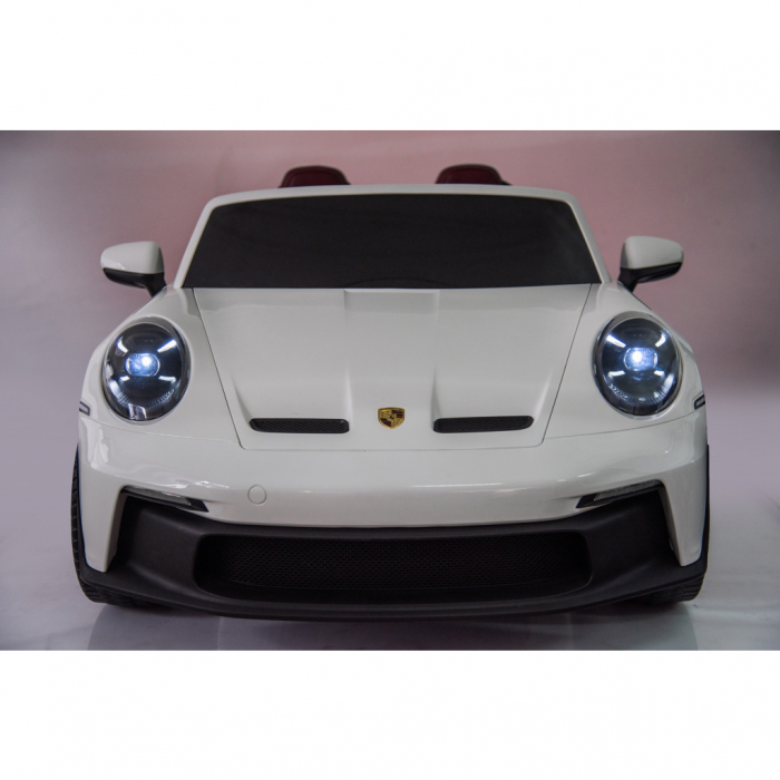 Masinuta electrica 4x4 Premier Porsche 911 GT3, 12V, 2 copii, roti cauciuc EVA, scaun piele ecologica, alb [14]