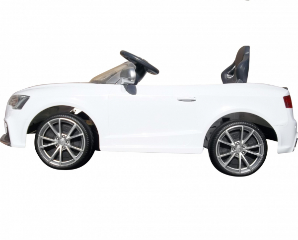 Masinuta electrica Premier Audi RS5, 12V, roti cauciuc EVA, scaun piele ecologica, alba [4]