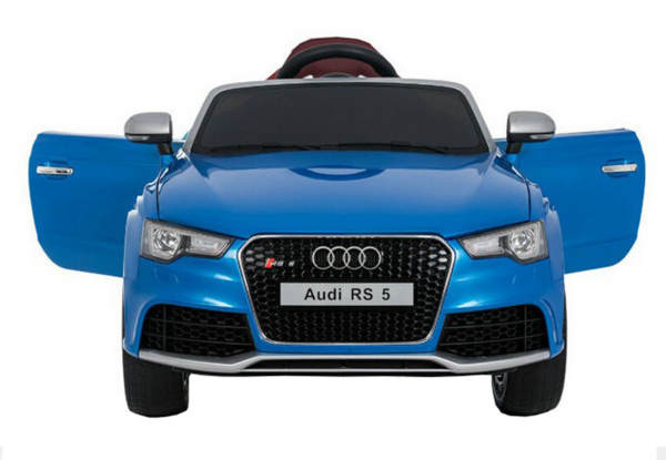 Masinuta electrica Premier Audi RS5, 12V, roti cauciuc EVA, scaun piele ecologica, albastra [2]
