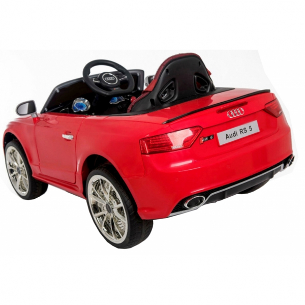 Masinuta electrica Premier Audi RS5, 12V, roti cauciuc EVA, scaun piele ecologica, rosie [5]
